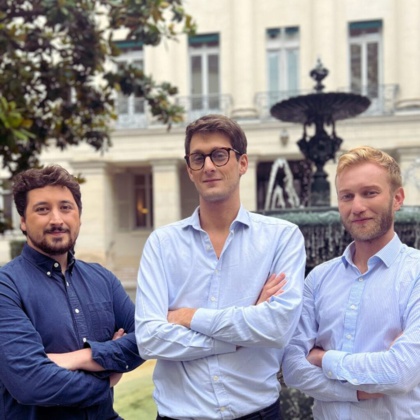 Pierre-Alexis Gouzien, Marc de Beaucorps, Théophile du Portal, cofondateurs de Finovox,