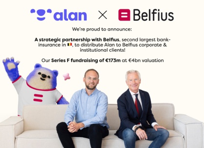 Jean-Charles Samuelian, co-fondateur d'Alan et Marc Raisière, CEO de Belfius