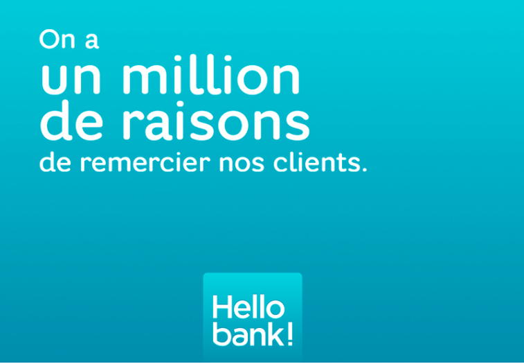 Hello bank! franchit le cap du million de clients