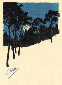 Camille Martin (1861-1898) Paysage de sous-bois de nuit (bleu) (c) Nancy, musée lorrain
