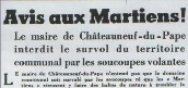 L'Aurore du 28 octobre 1954 relatant l'arrêté du maire de Châteauneuf-du-Pape L'Aurore du 28 octobre 1954 relatant l'arrêté du maire de Châteauneuf-du-Pape