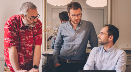 Antoine Sinton (CSO), Pierre Beauhaire (CTO), et Benoît Pastorelli, co-fondateurs de Continuity