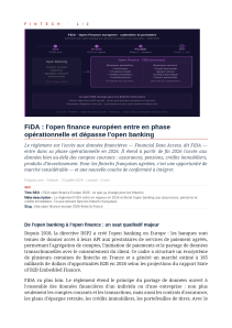FiDA : l&rsquo;open finance européen entre en phase opérationnelle et dépasse l&rsquo;open banking